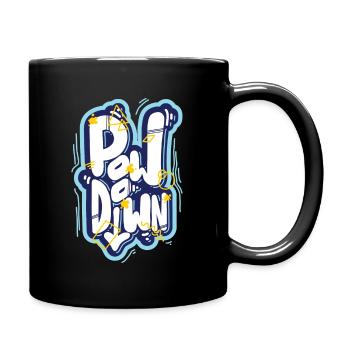 Pow Down - Full Colour Mug - black - Right