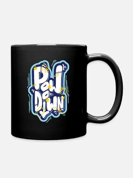 Pow Down - Tasse einfarbig - Schwarz