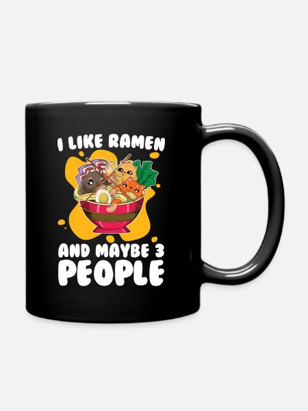 Cats Ramen Bowl Japan Gift Anime Ramen - Full Colour Mug - black