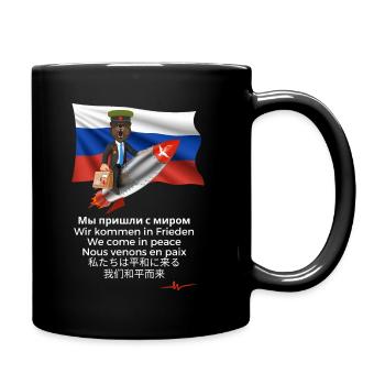 | du conflit en Ukraine Nous venons en paix - Mug uni - noir - Droite