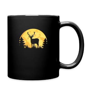 Jagd Jäger Jagen - Tasse einfarbig - Schwarz - Rechts