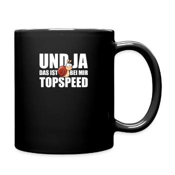 Marathon Racing Snail Jogging Jogger - Full Colour Mug - black - Right