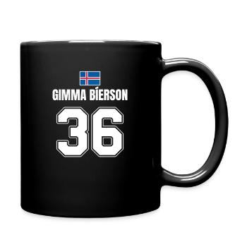 Fußball Island Sauf Trikot Gimma Bierson 36 - Tasse einfarbig - Schwarz - Rechts