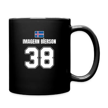 Fußball Island Sauf Trikot Imagern Bierson 38 - Tasse einfarbig - Schwarz - Rechts