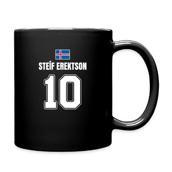 Fußball Island Sauf Trikot Steif Erektson 10 - Tasse einfarbig - Schwarz - Rechts
