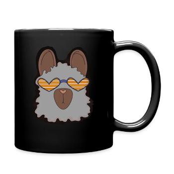 Lama- Sunglass - Tasse einfarbig - Schwarz - Rechts