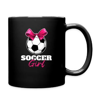 Funny Football Girl - Full Colour Mug - black - Right