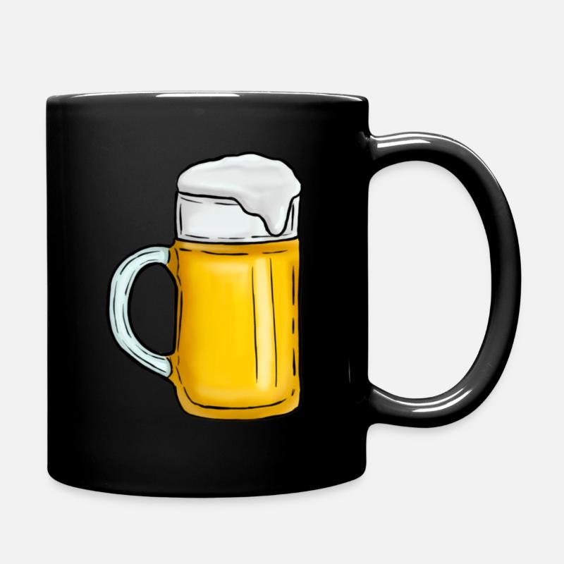 Bierkrug - Tasse einfarbig - Schwarz