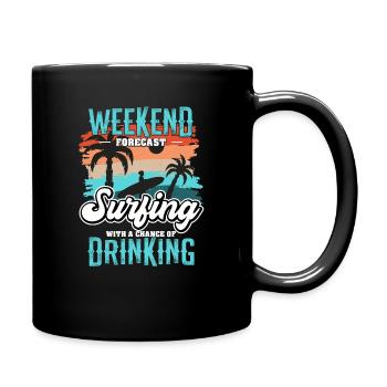 Surfeur - Mug uni - noir - Droite