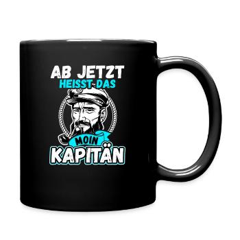 Bestandener Bootsführerschein Kapitän - Tasse einfarbig - Schwarz - Rechts