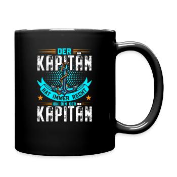 Segler Segelschiff Segelboot - Tasse einfarbig - Schwarz - Rechts