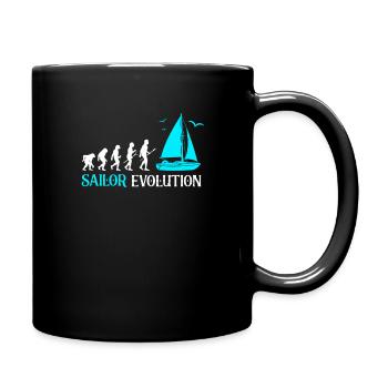 Segler Segelschiff Segelboot - Tasse einfarbig - Schwarz - Rechts