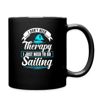 Segler Segelschiff Segelboot - Tasse einfarbig - Schwarz - Rechts