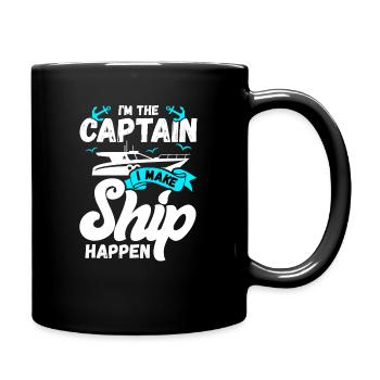 Segler Segelschiff Segelboot - Tasse einfarbig - Schwarz - Rechts