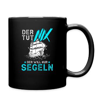 Segler Segelschiff Segelboot - Tasse einfarbig - Schwarz - Rechts