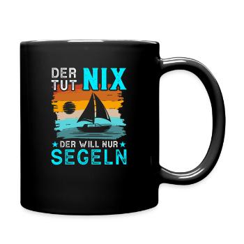 Segler Segelschiff Segelboot - Tasse einfarbig - Schwarz - Rechts