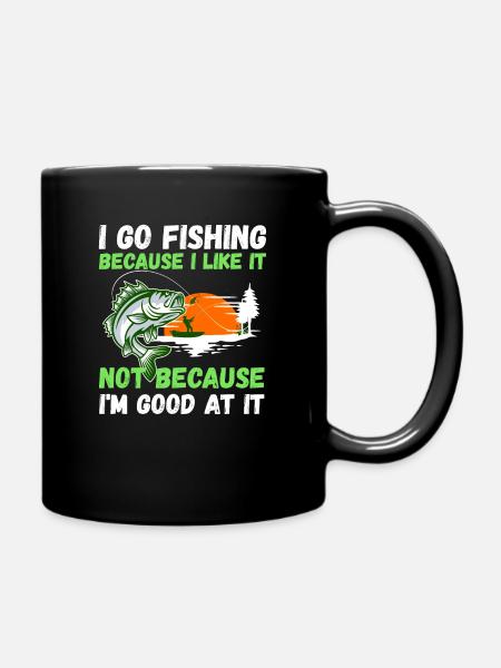 Angler Hobbyangler Fischer - Tasse einfarbig - Schwarz
