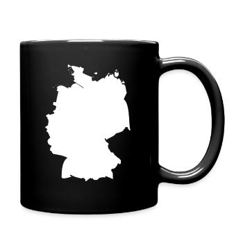 Drapeau de carte Allemagne - Mug uni - noir - Droite