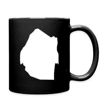 Swasiland Landkarte Flagge - Tasse einfarbig - Schwarz - Rechts