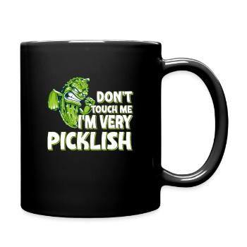 Drôle d’amateur de concombre jeu de mots très cornichon - Mug uni - noir - Droite