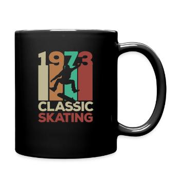 1973 Classic Vintage Skateboarder 50. Geburtstag - Tasse einfarbig - Schwarz - Rechts