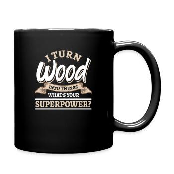 Upcycling Carpenter Woodworking - Full Colour Mug - black - Right