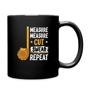 Upcycling Carpenter Woodworking - Full Colour Mug - black - Right
