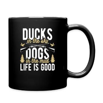 Entenjäger Entenjagd Jagdhunde Jagdausflug - Tasse einfarbig - Schwarz - Rechts