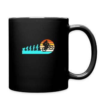Fahrräder Radfahrer Evolution Mountainbiker - Tasse einfarbig - Schwarz - Rechts