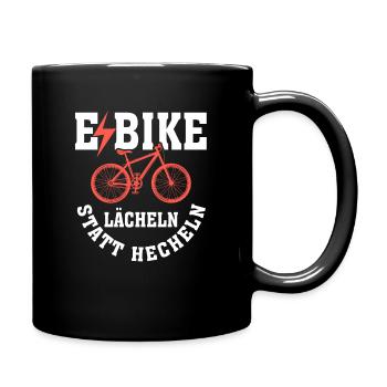 Les retraités du vélo électrique sourient au lieu de haleter - Mug uni - noir - Droite