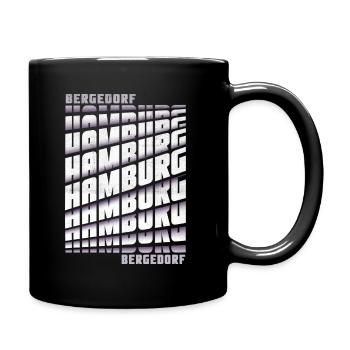 Hamburg Bergedorf - Tasse einfarbig - Schwarz - Rechts