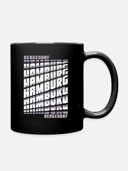 Hamburg Bergedorf - Tasse einfarbig - Schwarz