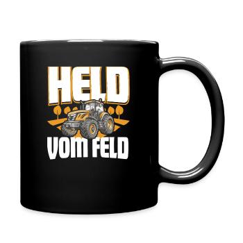 Landwirt Held Vom Feld - Tasse einfarbig - Schwarz - Rechts