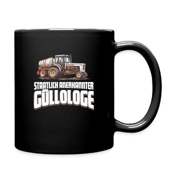 Landwirt Gülle - Tasse einfarbig - Schwarz - Rechts