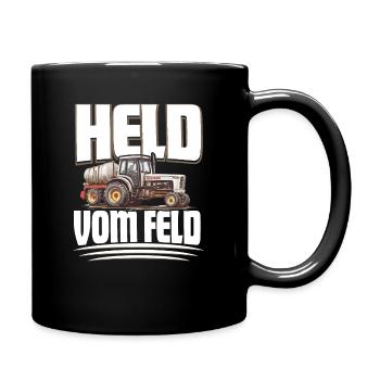 Landwirt Held Vom Feld - Tasse einfarbig - Schwarz - Rechts
