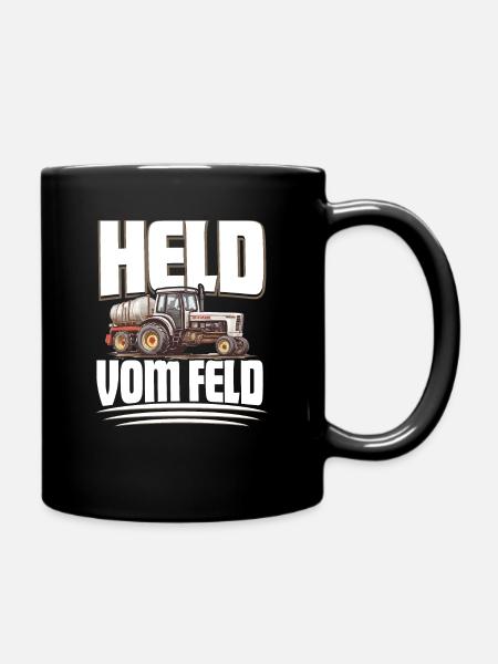 Landwirt Held Vom Feld - Tasse einfarbig - Schwarz
