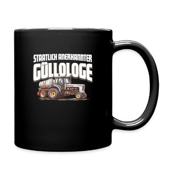 Landwirt Gülle - Tasse einfarbig - Schwarz - Rechts