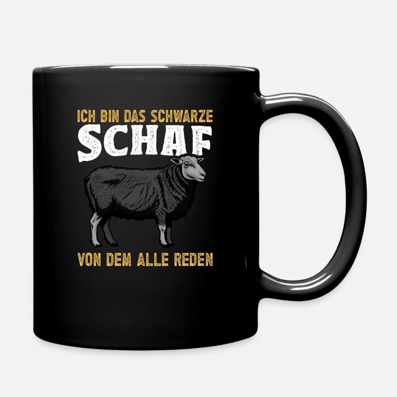 Schaf Schafe Schwarzes Schaf schwarze Schafe - Tasse einfarbig - Schwarz