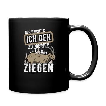 Ziegenzüchter Ziegenhalter - Tasse einfarbig - Schwarz - Rechts