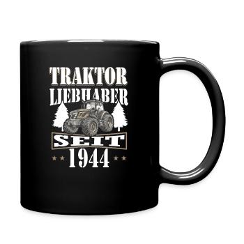80 Geburtstag 1944 Landwirt Traktor Fan - Tasse einfarbig - Schwarz - Rechts