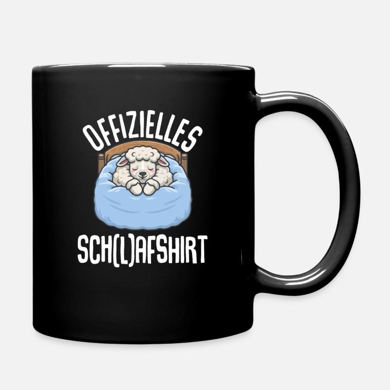 Offizielles Schlafshirt Schaf Pyjama Schlafanzug - Tasse einfarbig - Schwarz