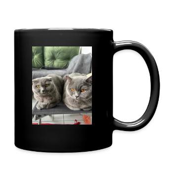 Cats cuddling - Full Colour Mug - black - Right