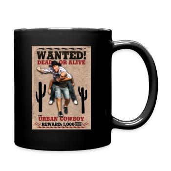 GEWÜNSCHT! DER URBANE COWBOY. Neg's Urban Sports - Tasse einfarbig - Schwarz - Rechts