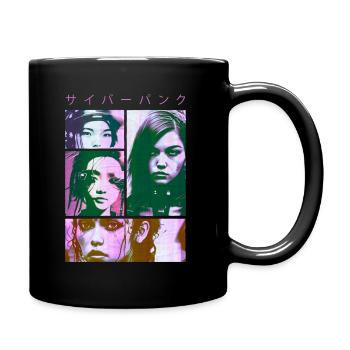 T-shirt fille Cyberpunk - Mug uni - noir - Droite