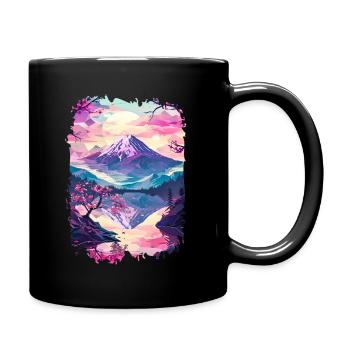 Retro Paysage Aesthétique Japonais - Mug uni - noir - Droite