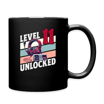 11E ANNIVERSAIRE GARÇON RETRO GAMER NIVEAU DE JEU - Mug uni - noir - Droite