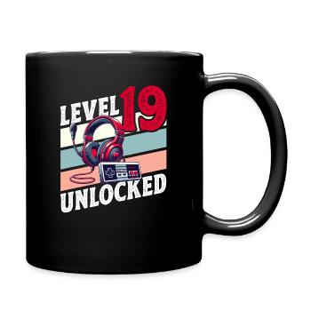 19TH BIRTHDAY BOY RETRO GAMER GAMING LEVEL - Full Colour Mug - black - Right