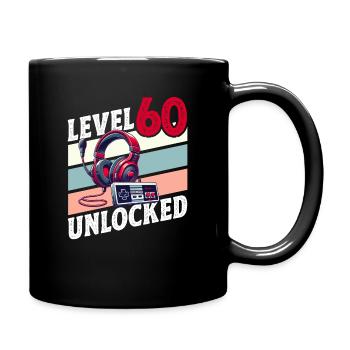 60TH BIRTHDAY MAN RETRO GAMER GAMING LEVEL - Full Colour Mug - black - Right