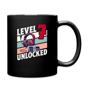 7TH BIRTHDAY BOY RETRO GAMER GAMING LEVEL - Full Colour Mug - black - Right