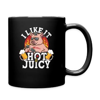 Funny BBQ Quote Barbecue Dad Dad BBQ Beer - Full Colour Mug - black - Right
